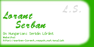 lorant serban business card