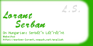 lorant serban business card